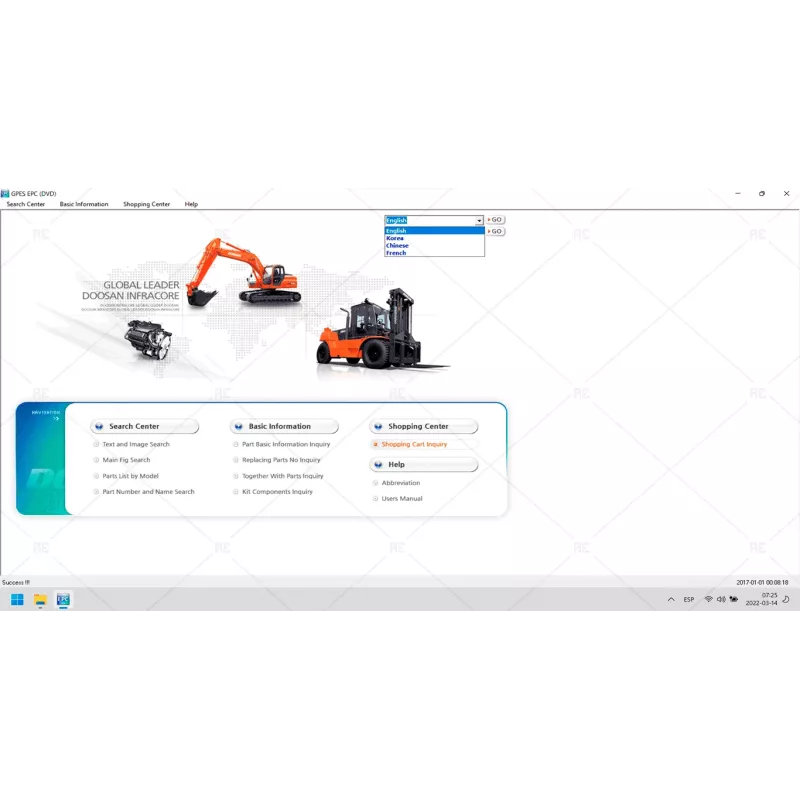 DOOSAN PARTS CATALOG 2017.02