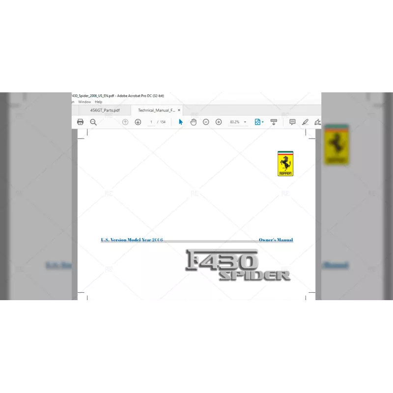 FERRARI FULL SET MANUAL & PARTS CATALOG 2017.01