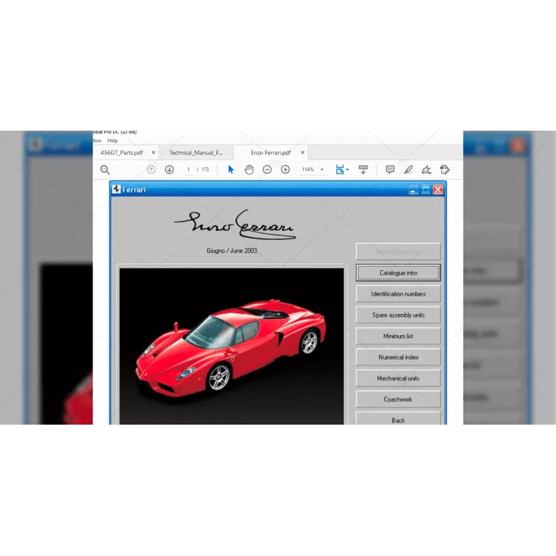 FERRARI FULL SET MANUAL & PARTS CATALOG 2017.01