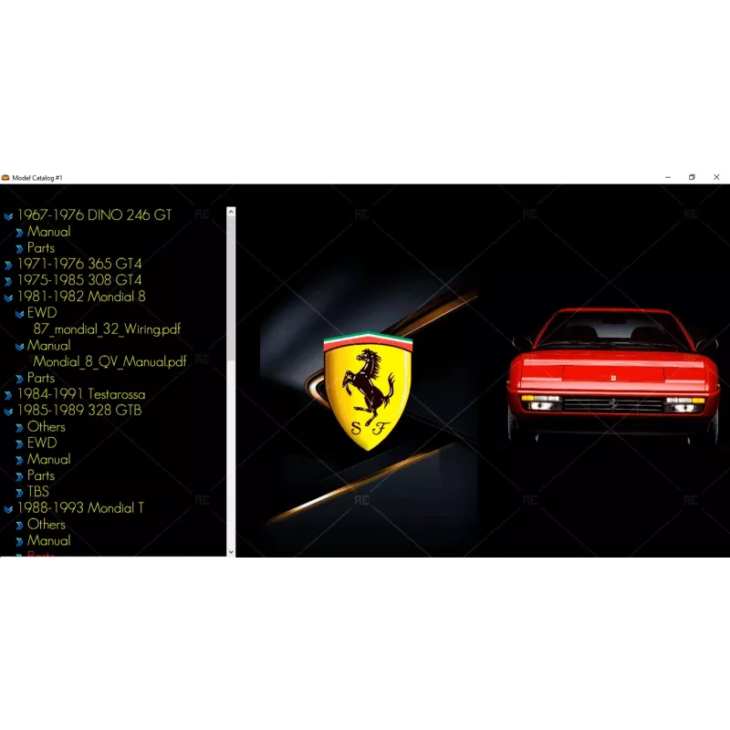 FERRARI FULL SET MANUAL & PARTS CATALOG 2017.01