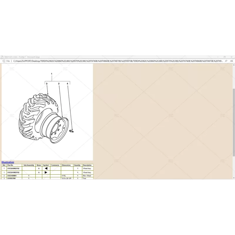TEREX SCHAEFF PARTS MANUAL FULL 1.0
