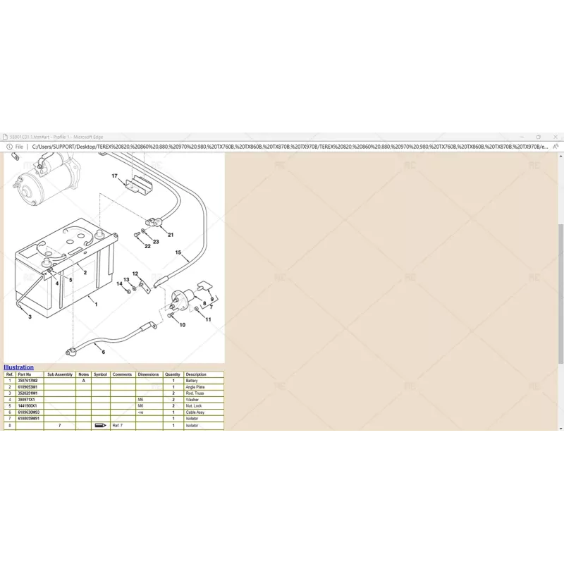 TEREX SCHAEFF PARTS MANUAL FULL 1.0