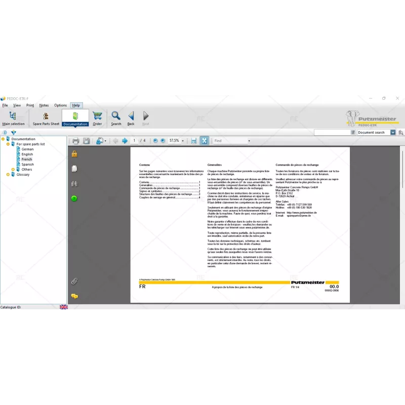PUTZMEISTER EPC PEDOC ETK-F 5.8 [2016.05]