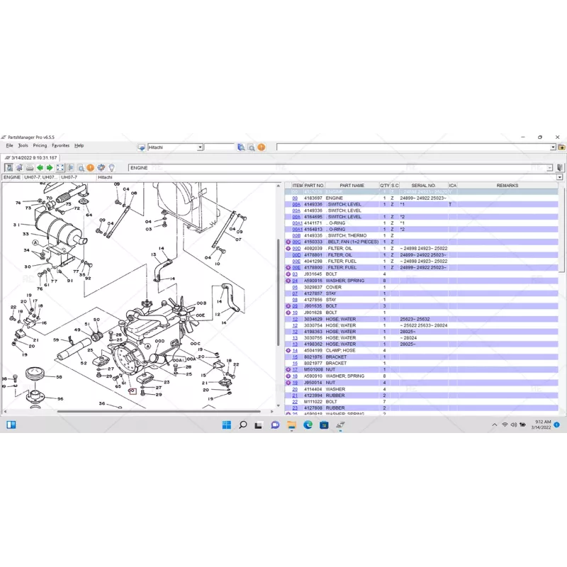 HITACHI PARTS MANAGER PRO 6.6.5 [2016.02]