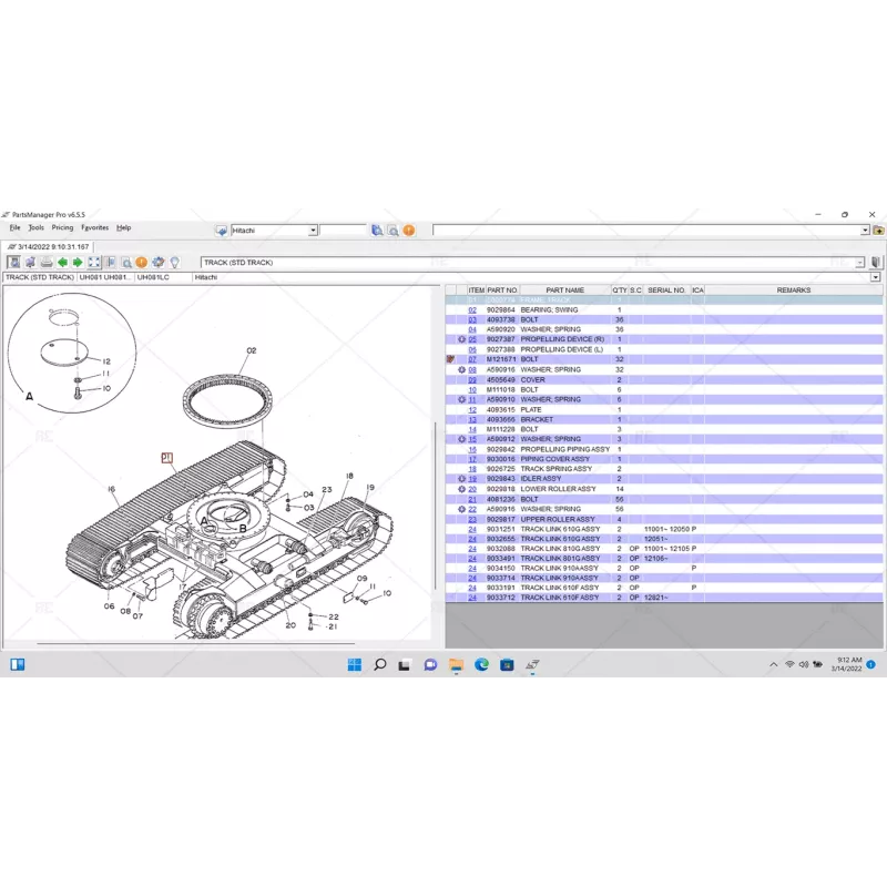 HITACHI PARTS MANAGER PRO 6.6.5 [2016.02]