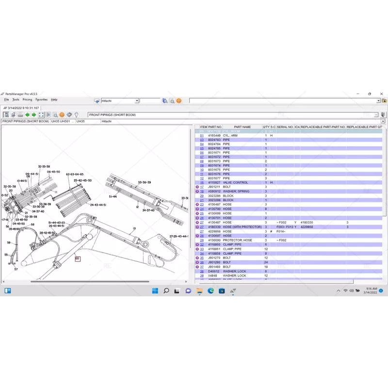 HITACHI PARTS MANAGER PRO 6.6.5 [2016.02]