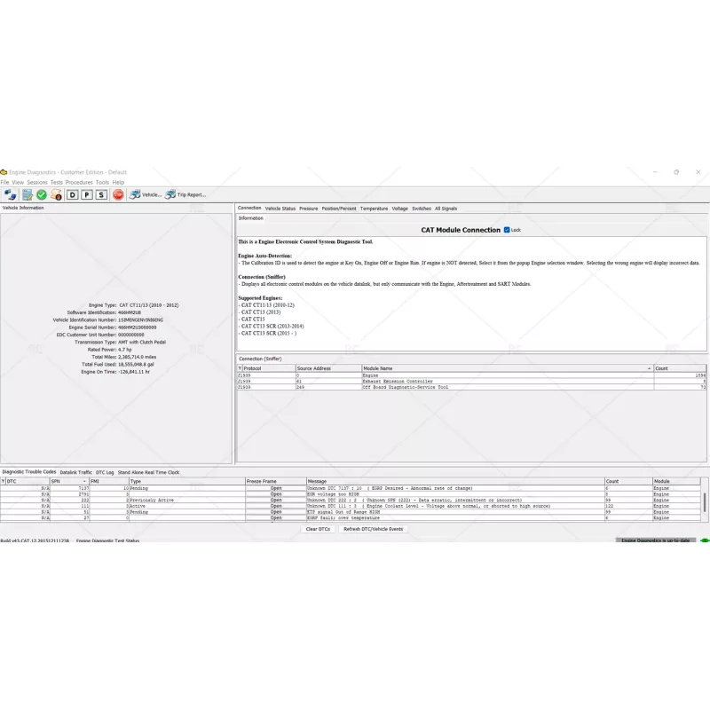 NAVISTAR ENGINE DIAGNOSTICS CAT 43.12 [2015.12]