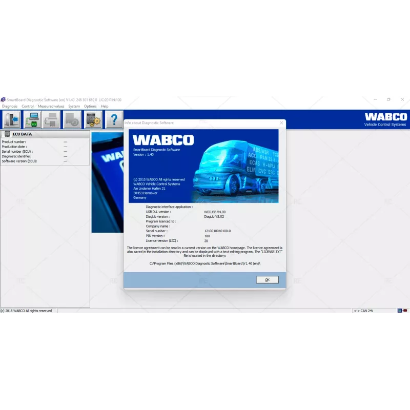 WABCO SMART BOARD DIAGNOSTIC SOFTWARE 1.40 [2015.06]