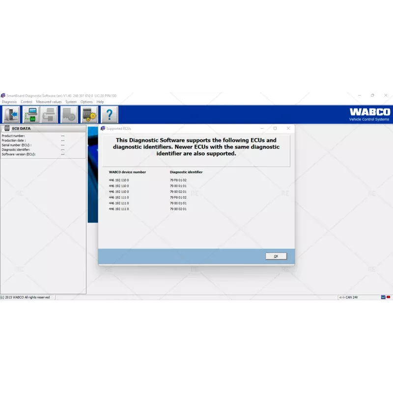WABCO SMART BOARD DIAGNOSTIC SOFTWARE 1.40 [2015.06]