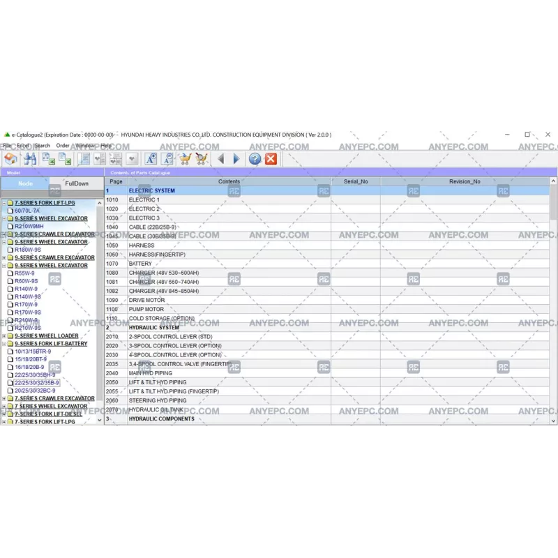 HYUNDAI ROBEX HEAVY PARTS CATALOG 2.0.0 [2013]