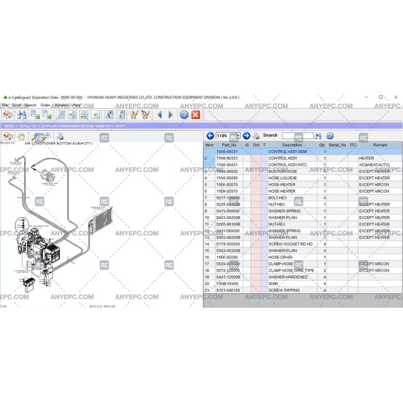 HYUNDAI ROBEX HEAVY PARTS CATALOG 2.0.0 [2013]