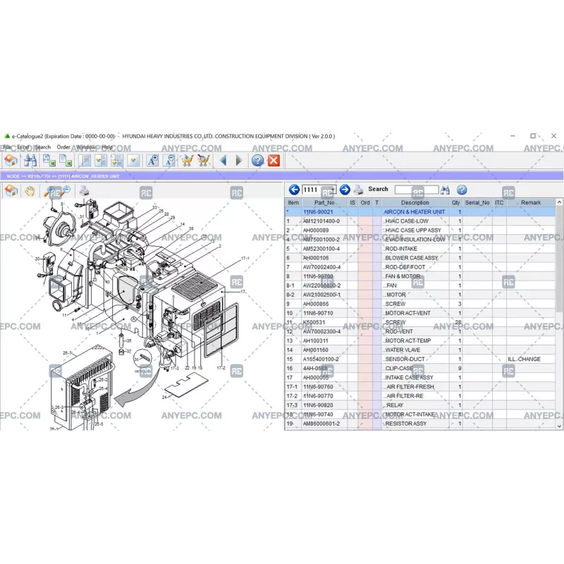 HYUNDAI ROBEX HEAVY PARTS CATALOG 2.0.0 [2013]