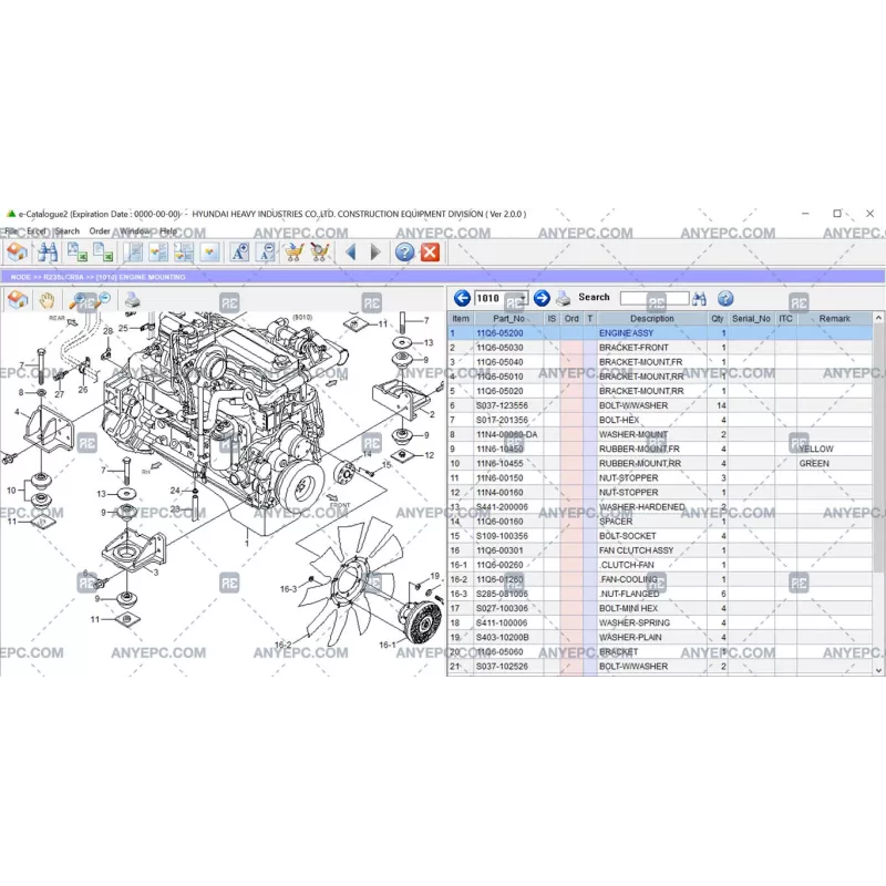 HYUNDAI ROBEX HEAVY PARTS CATALOG 2.0.0 [2013]