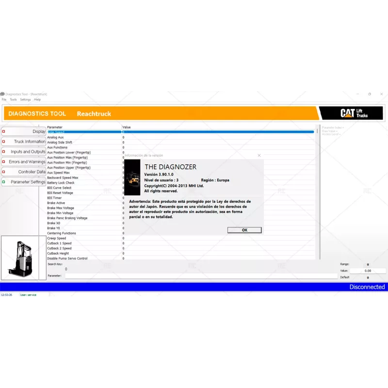 CAT LIFT TRUCK THE DIAGNOZER 3.90.1.0 [2013]