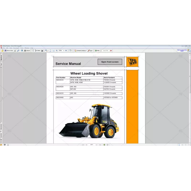 JCB COMPACT SERVICE MANUALS S1 [2011.01]