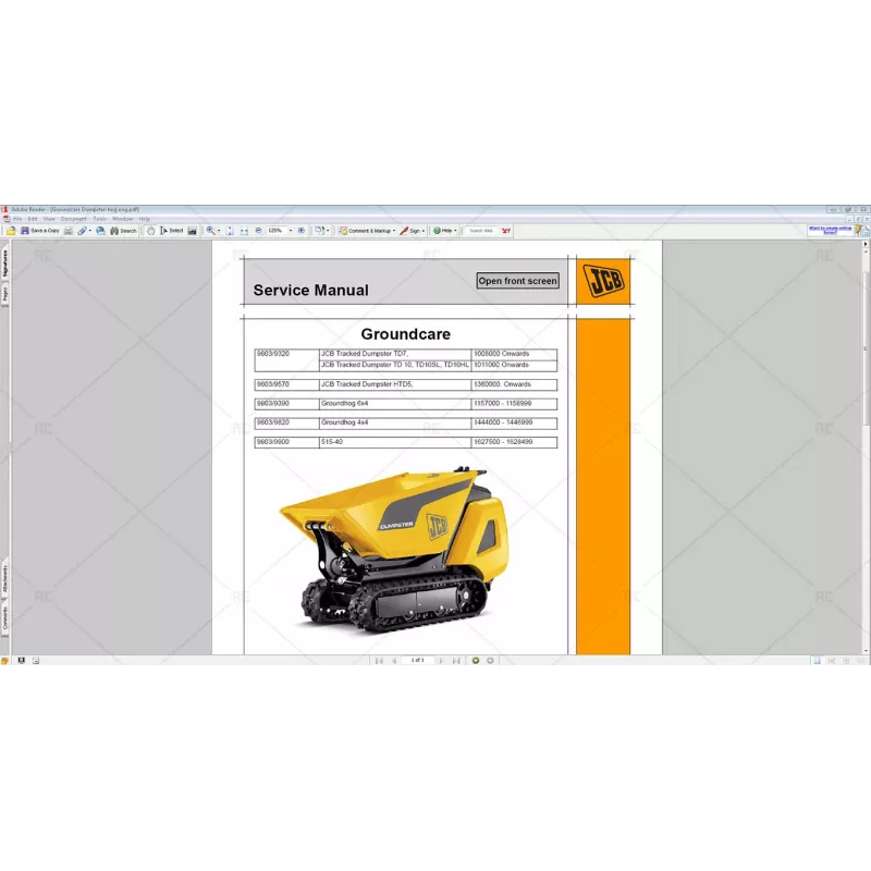 JCB COMPACT SERVICE MANUALS S1 [2011.01]