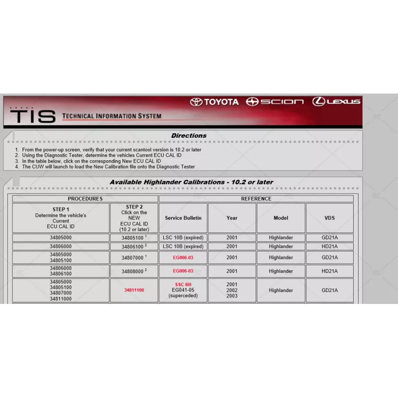 TOYOTA LEXUS REPROGRAMMING 2009.04