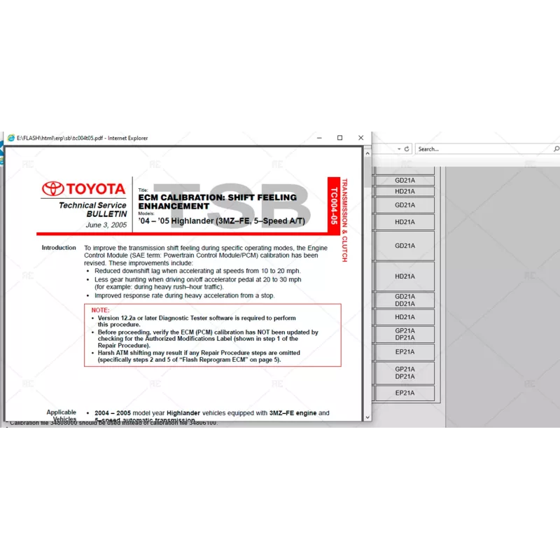TOYOTA LEXUS REPROGRAMMING 2009.04