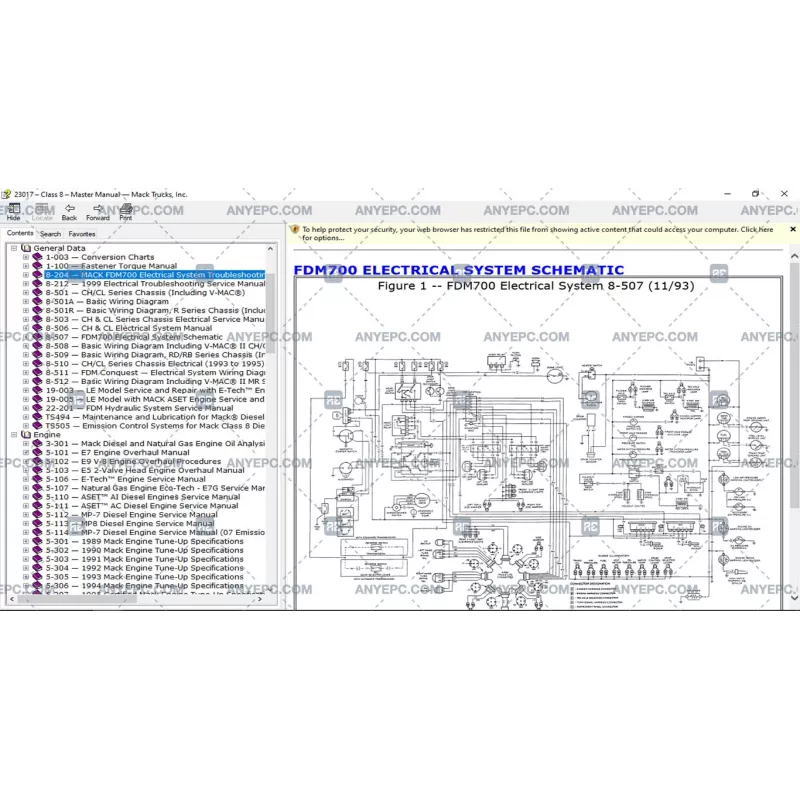 MACK TRUCKS SERVICE WORKSHOP MANUAL [2007]